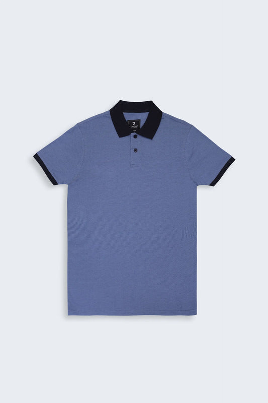 Yarn Dyed Polo Men Polo Fall 2024 COUGAR- (Men Fall 2024) S Blue 