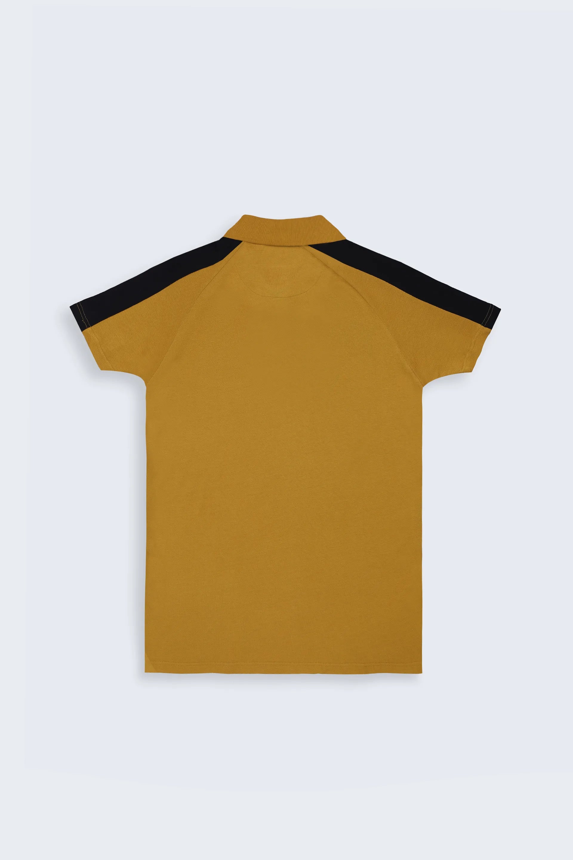 Contrast Shoulder Mustard Polo Men Polo Fall 2024 COUGAR- (Men Fall 2024)   