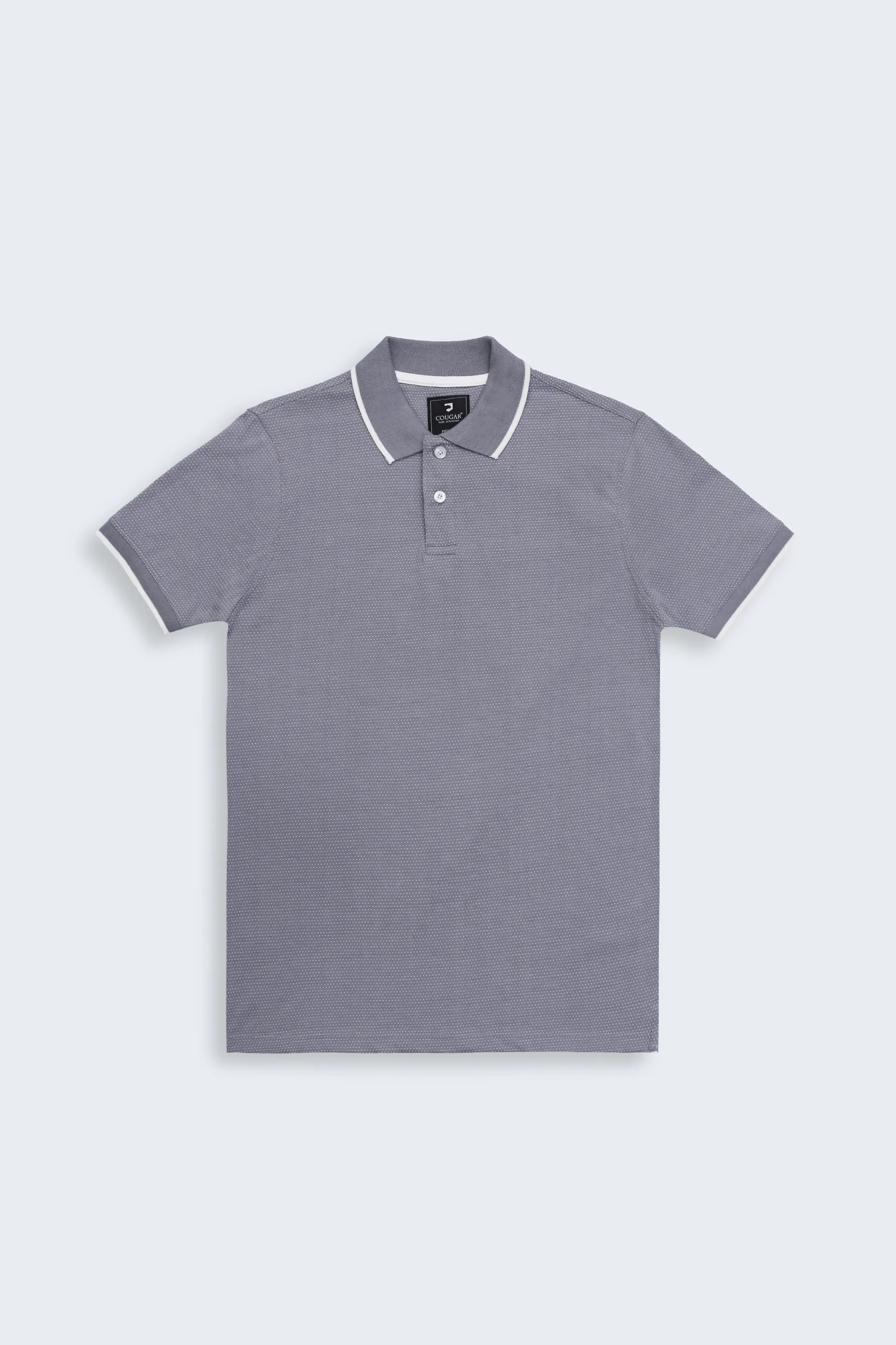 Grey Tipped Polo Men Polo Fall 2024 COUGAR- (Men Fall 2024)