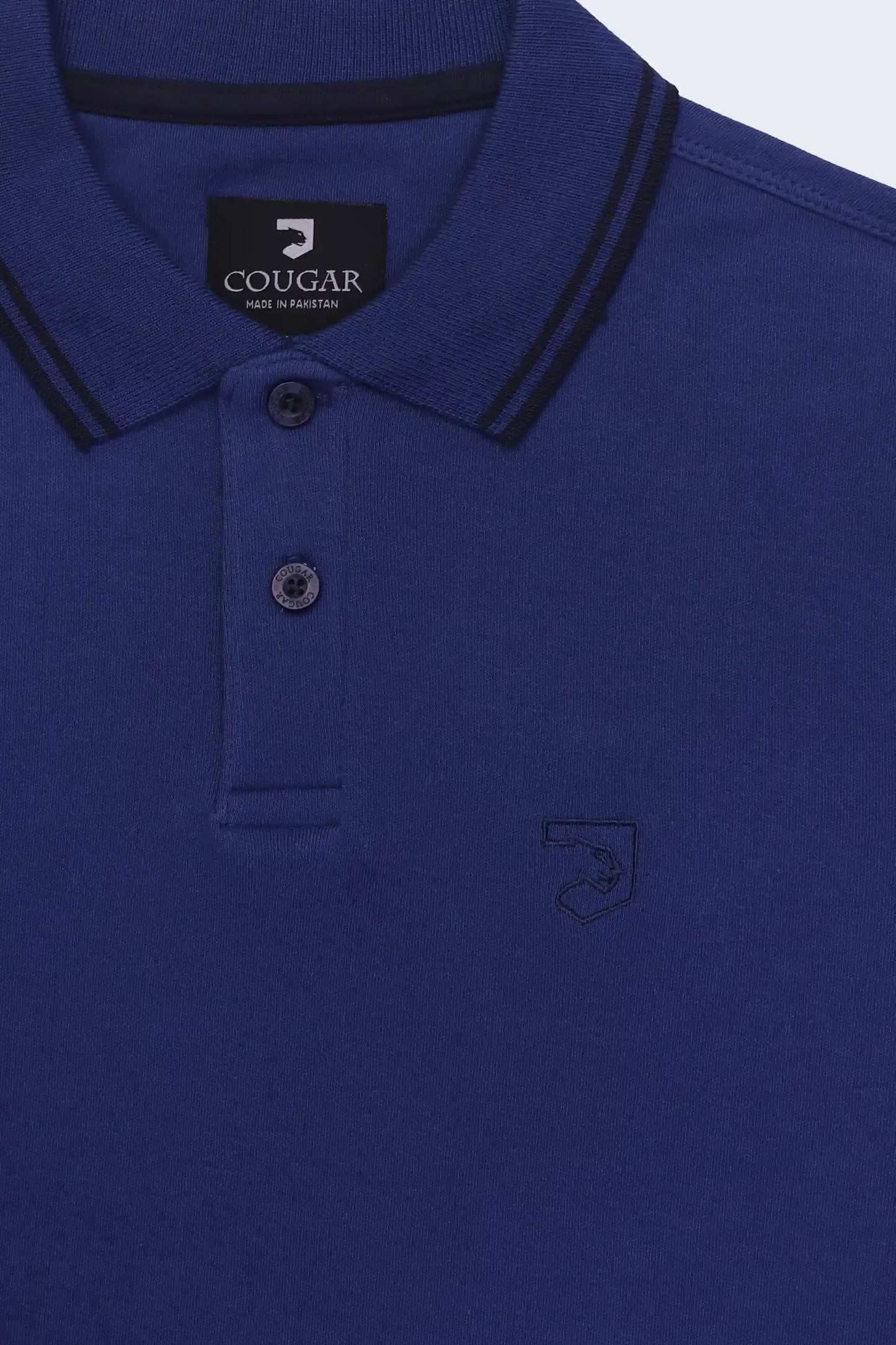 Interlock Tipped Polo Men Polo Fall 2024 COUGAR- (Men Fall 2024)   