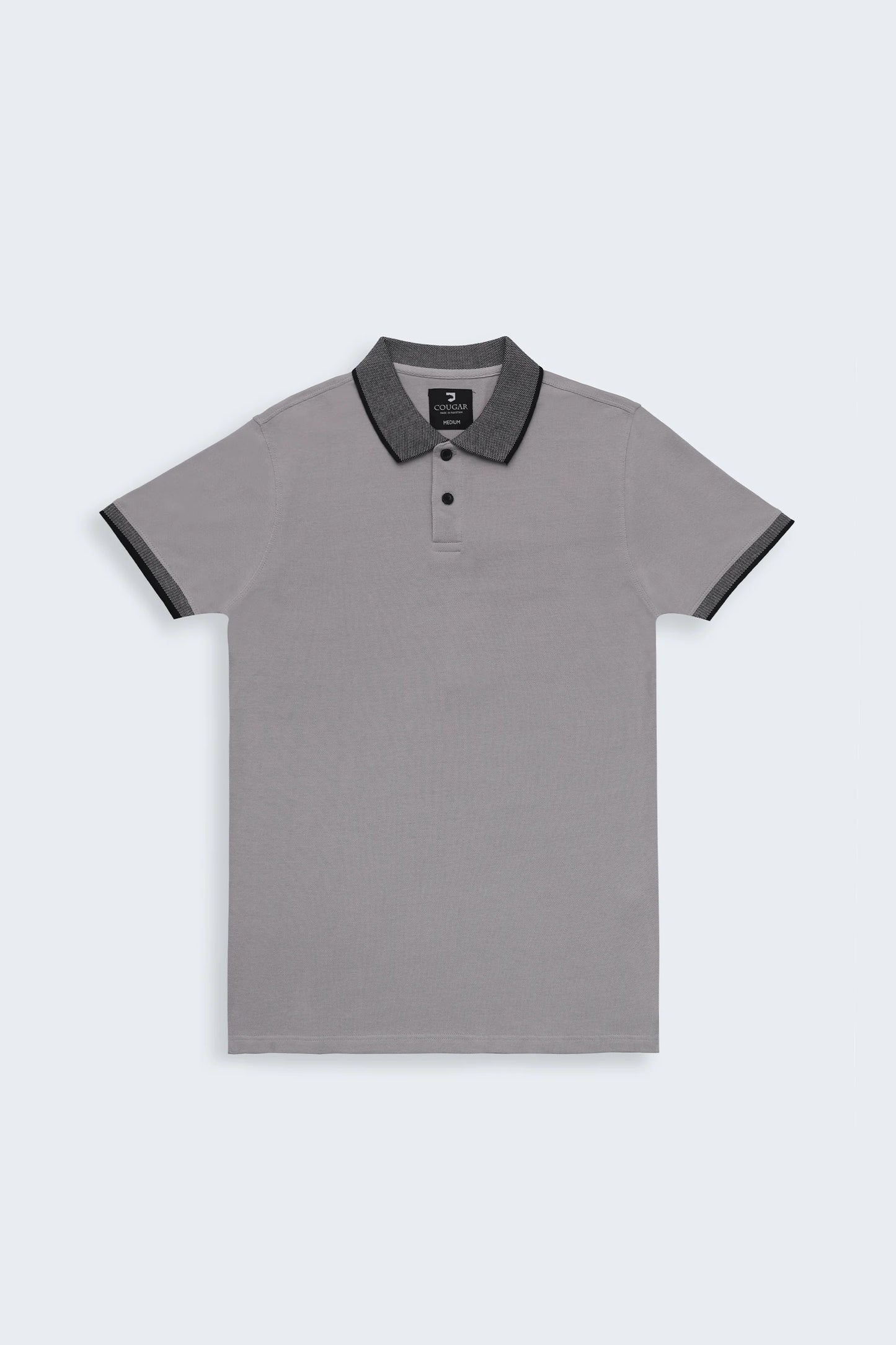 Pique Ribbed Collar Polo Men Polo Fall 2024 COUGAR- (Men Fall 2024)