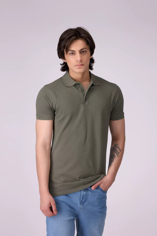 Basic Pique Polo Men Polo COUGAR (S V-1 2025) S Green Men