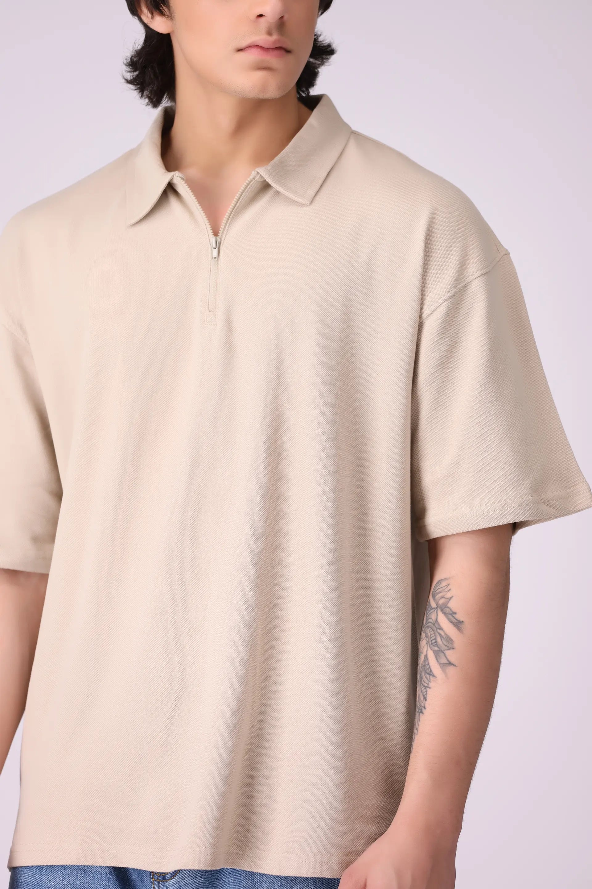 Oversized Quarter Zip Polo Men Polo COUGAR (S V-1 2025)