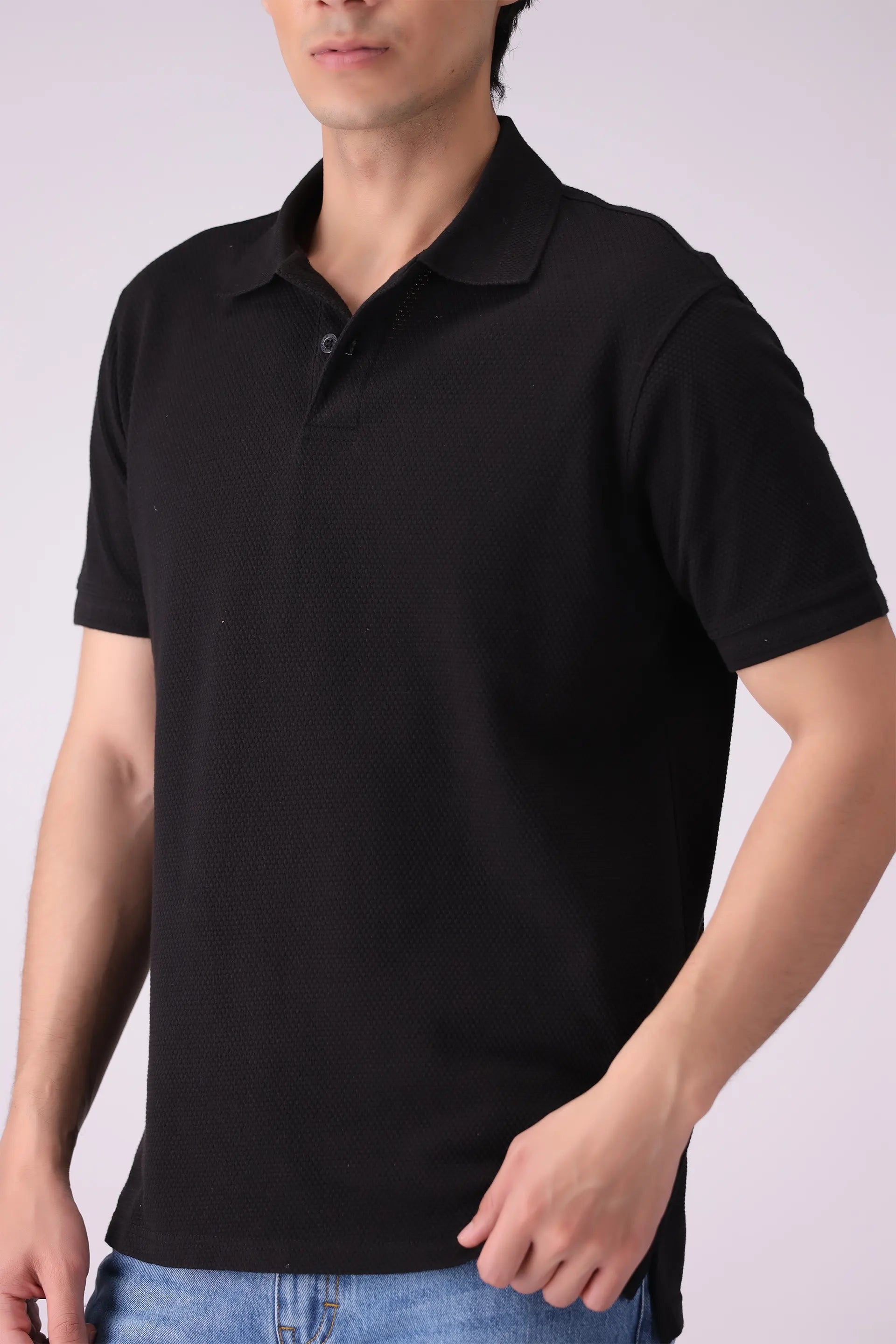 Popcorn Knit Polo Men Polo COUGAR (S V-1 2025)