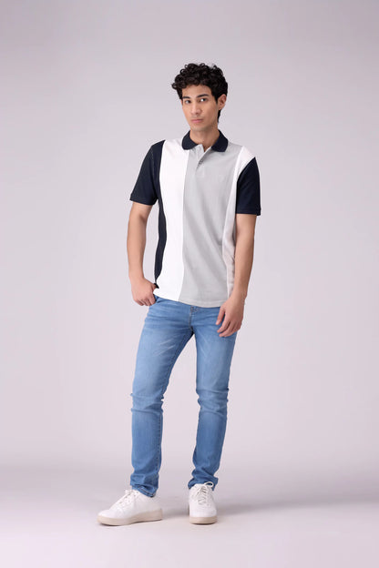 Vertical Color Block Pique Polo Men Polo COUGAR (S V-1 2025)