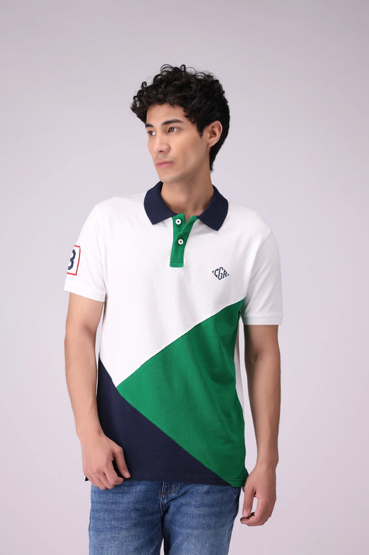 Color Block Pique Polo Men Polo COUGAR (S V-1 2025) S WHITE Men