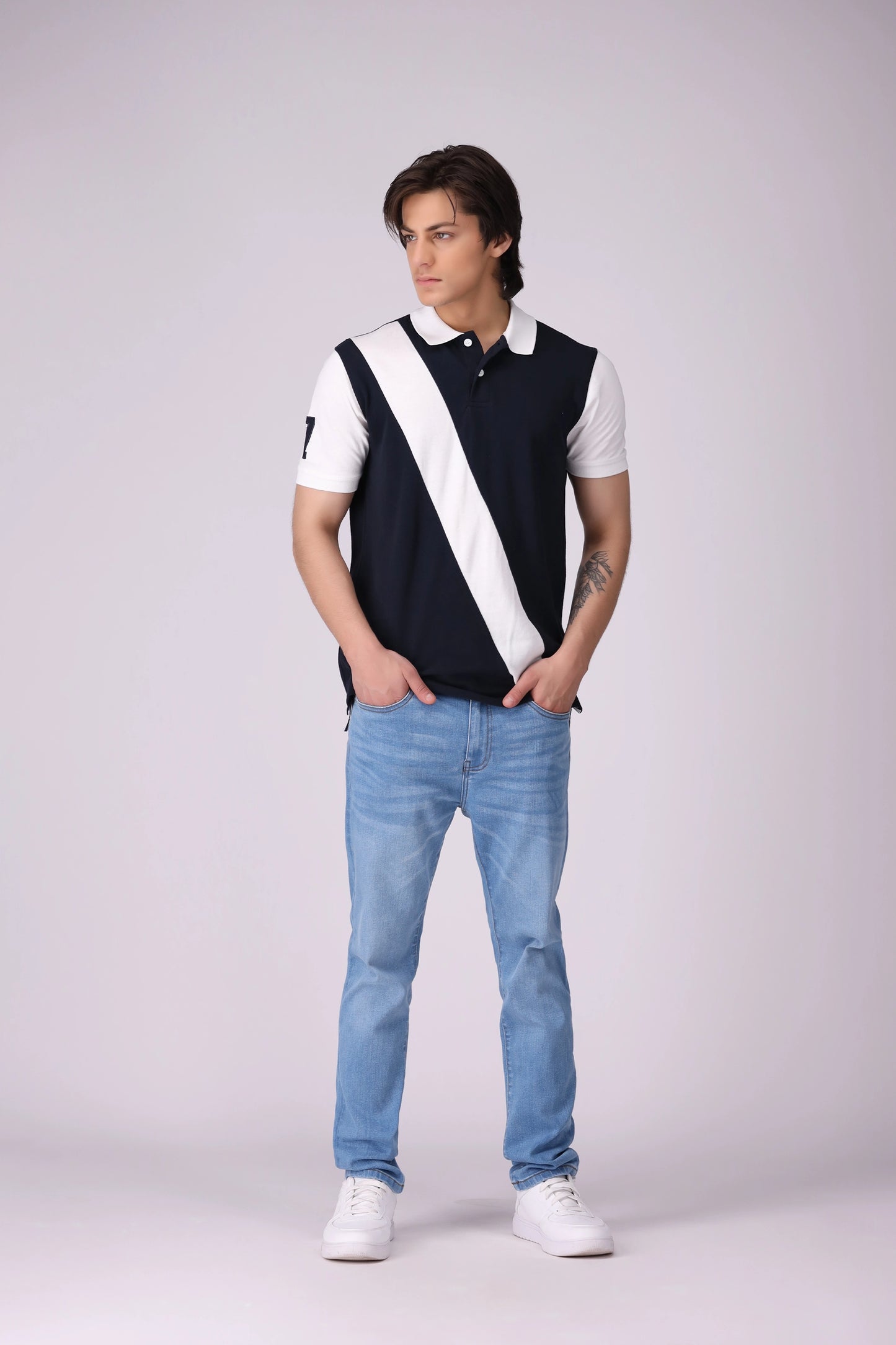 Diagonal Panel Polo Men Polo COUGAR (S V-1 2025)