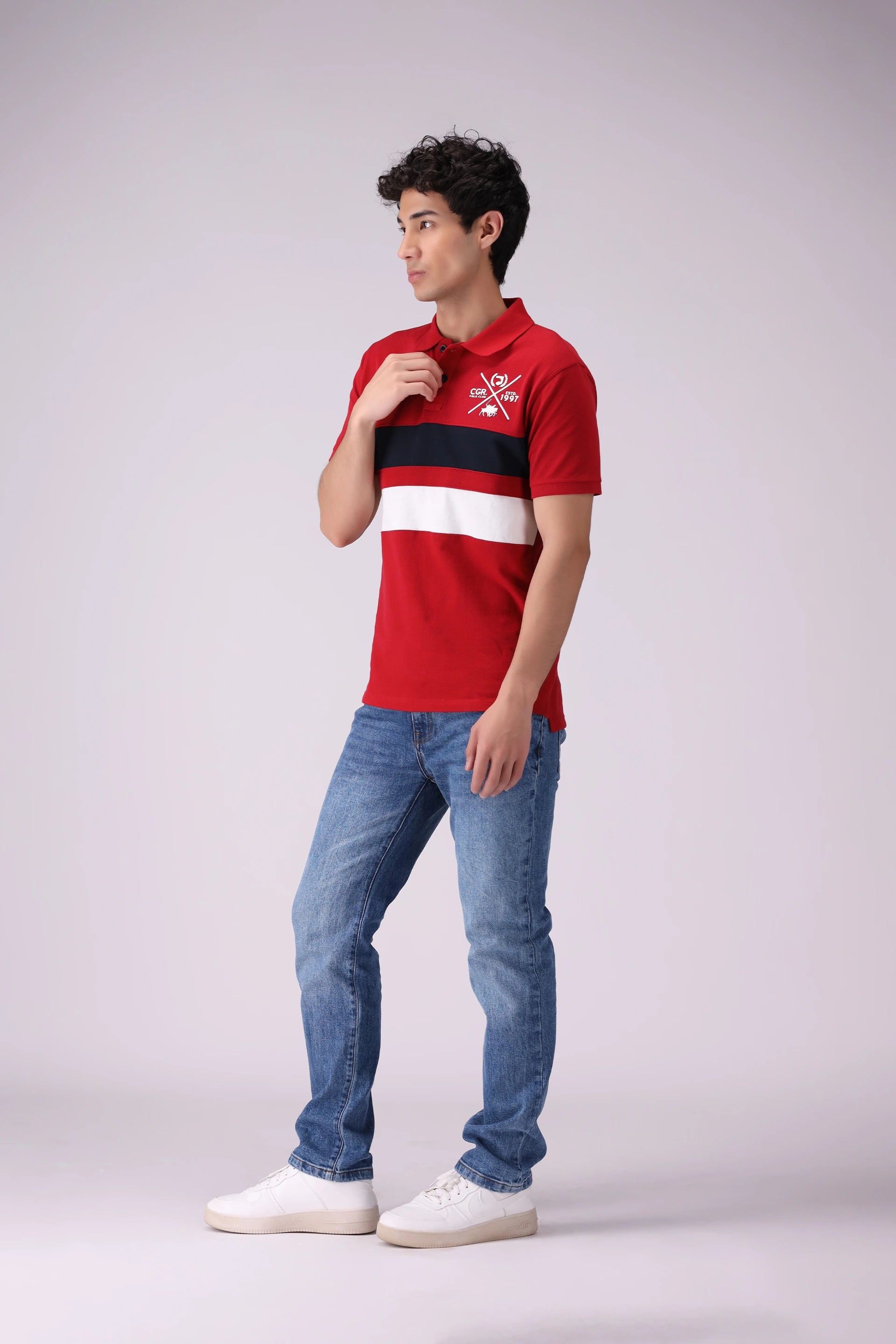 Paneled Pique Polo Men Polo COUGAR (S V-1 2025)