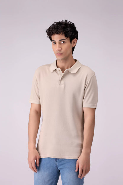 Waffle Knit Polo Men Polo COUGAR (S V-1 2025) S Sand Men