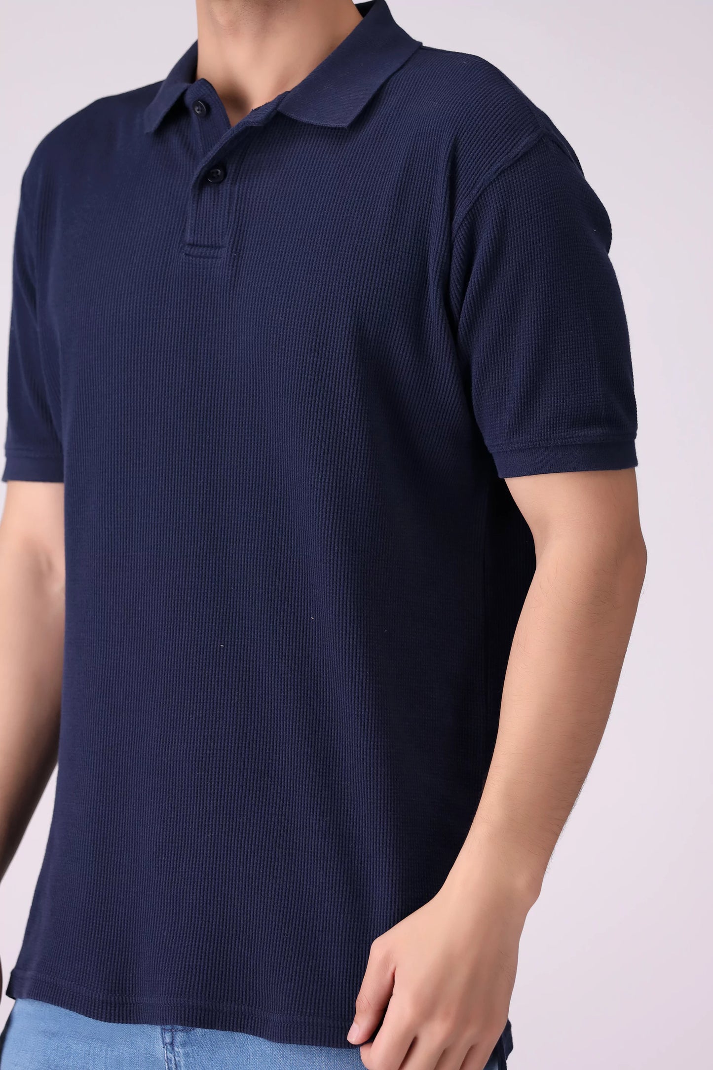 Waffle Knit Polo Men Polo COUGAR (S V-1 2025)