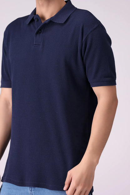 Waffle Knit Polo Men Polo COUGAR (S V-1 2025)