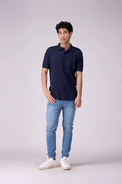 Waffle Knit Polo Men Polo COUGAR (S V-1 2025)