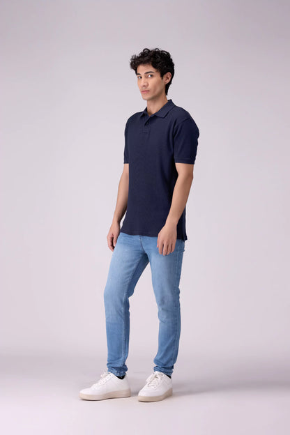 Waffle Knit Polo Men Polo COUGAR (S V-1 2025)