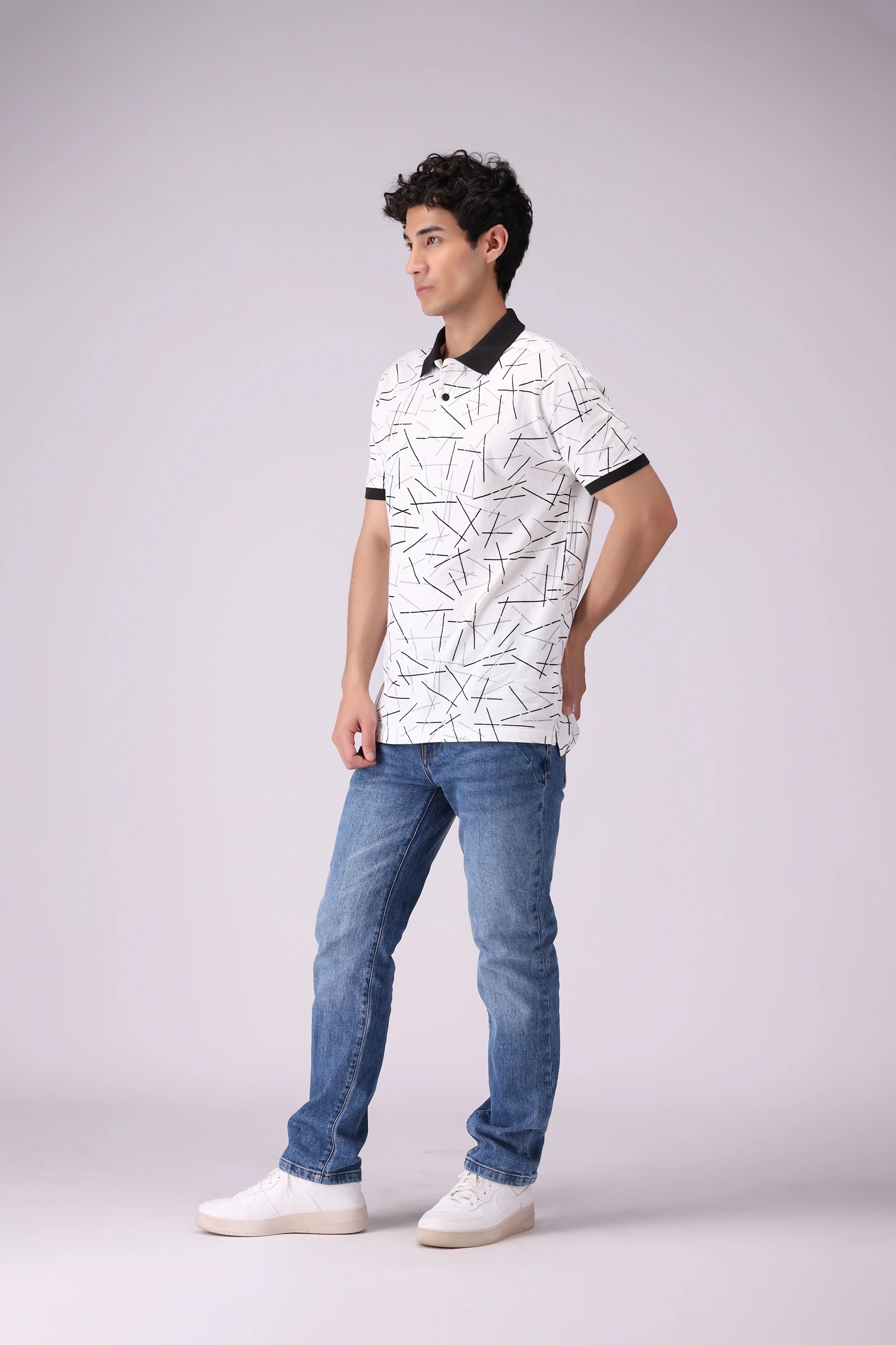 Printed Pique Polo Men Polo COUGAR (S V-1 2025)