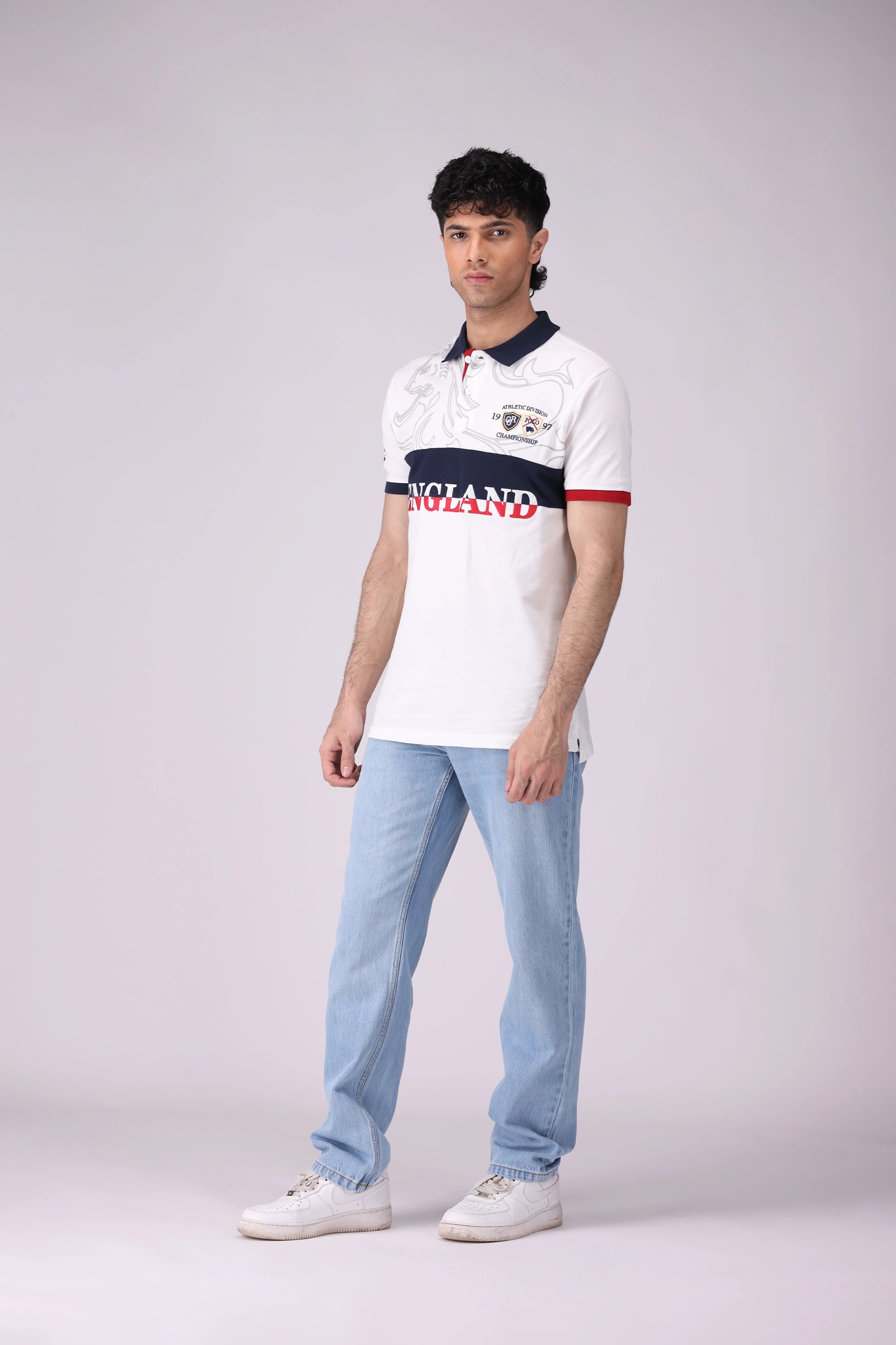 Embroidered Contrast Panel Polo Men Polo COUGAR (S V-1 2025)