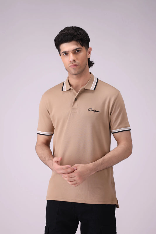 Pique Polo Men Polo COUGAR (S V-1 2025) S Mocha Men