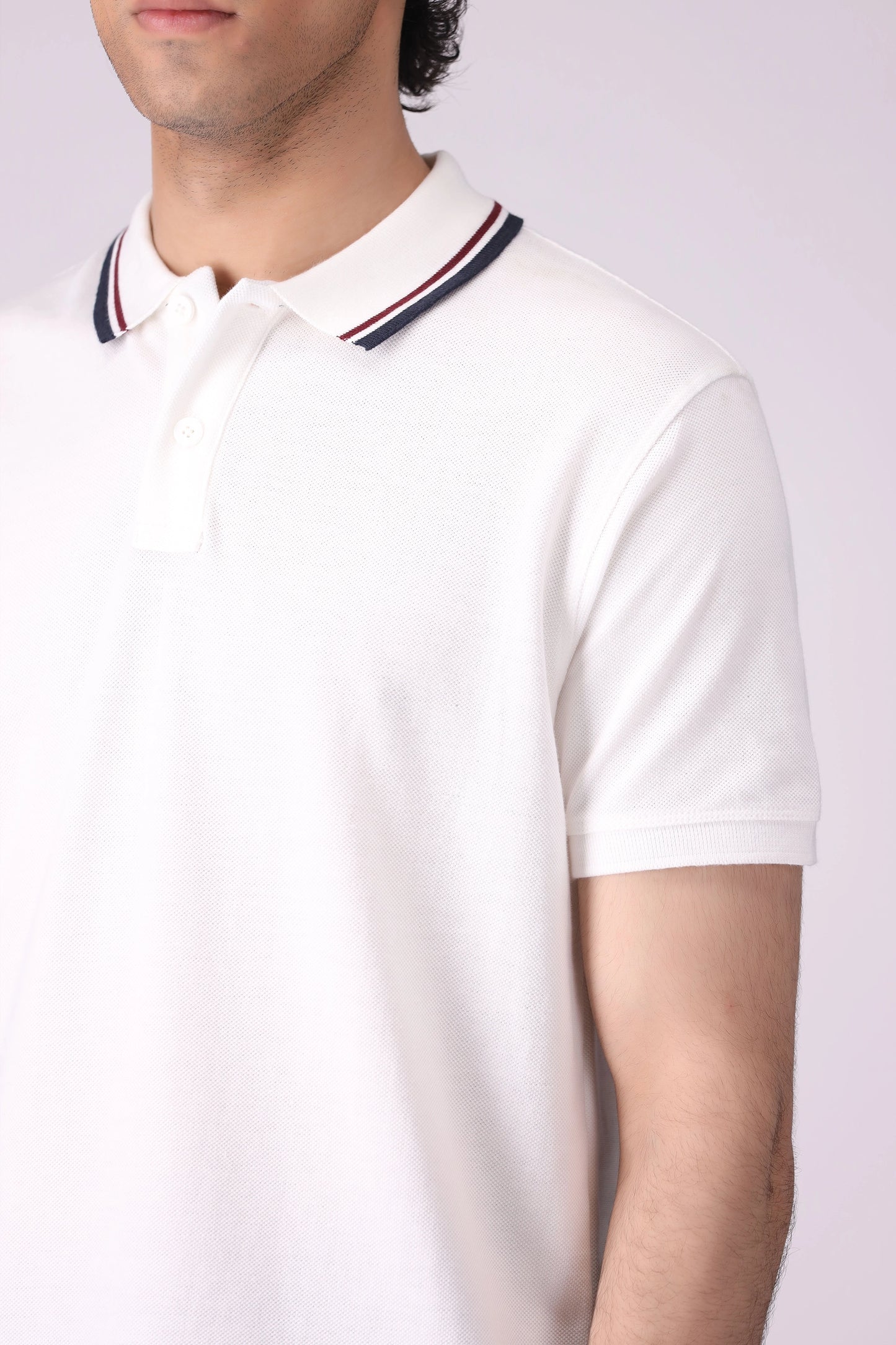 Pique Striped Collar Polo Men Polo COUGAR (S V-1 2025)