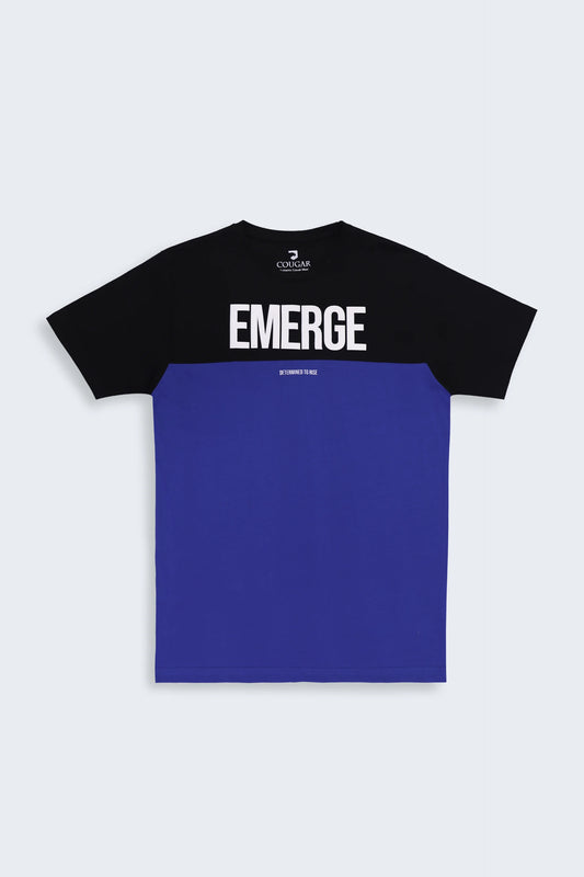 EMERGE Paneled T-Shirt Men Tee Summer V-3 2024 BACKDROP COUGAR- (Men V3 2024)