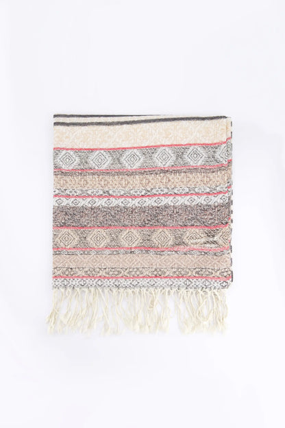 Striped Jacquard Scarf Women Scarves Winter 2024 Knit Story COUGAR C ( Winter 2024)