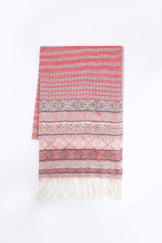 Striped Jacquard Scarf Women Scarves Winter 2024 Knit Story COUGAR C ( Winter 2024)