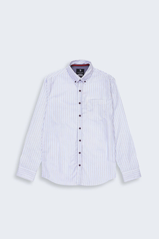 Striped Button Down Casual Shirt Men Casual Shirt Summer V-3 2024 BACKDROP COUGAR- (Men V3 2024)