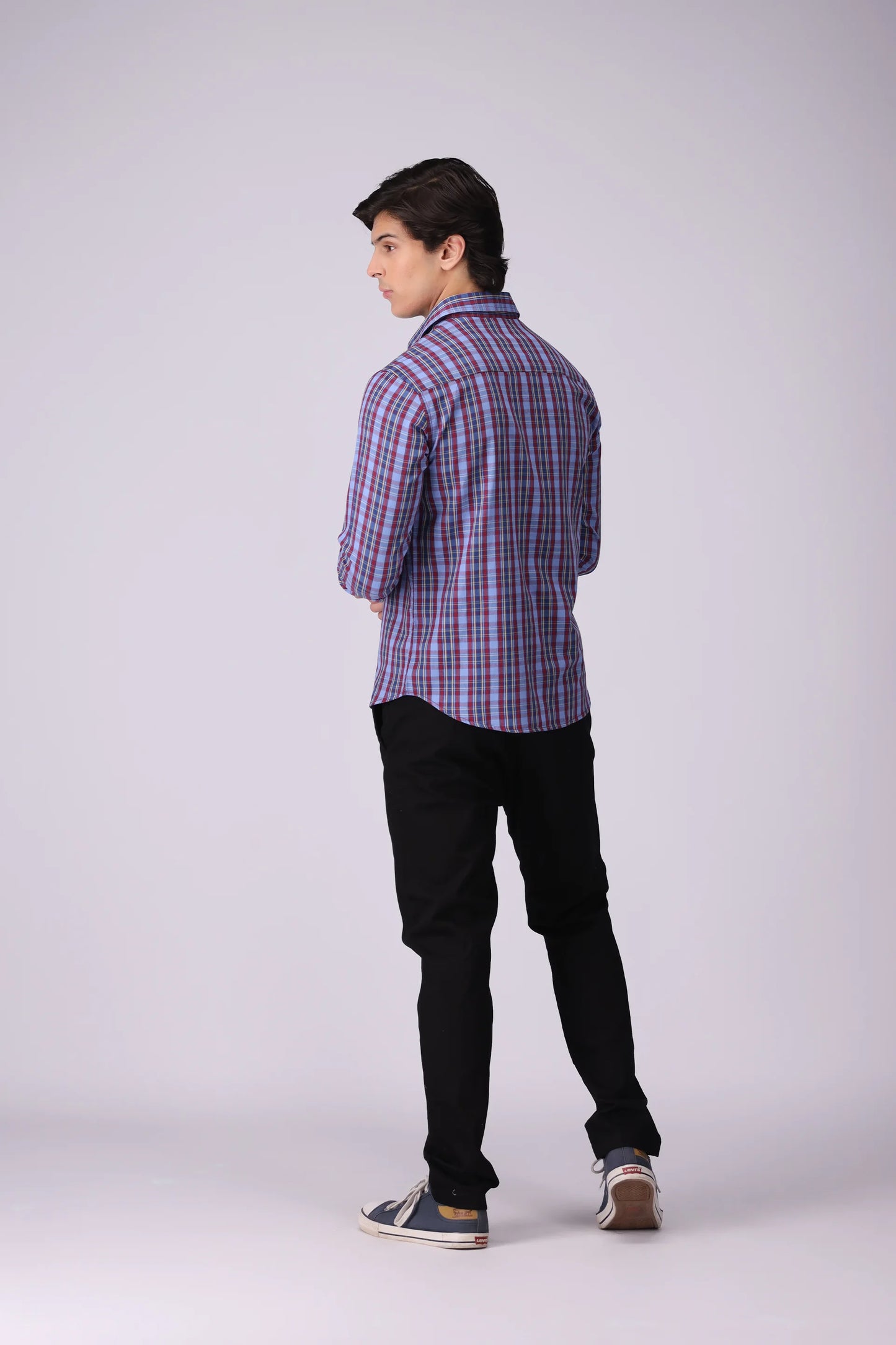 Multi Regular Fit Checkered Casual Shirt Men Casual Shirt Fall 2024 COUGAR- (Men Fall 2024)   