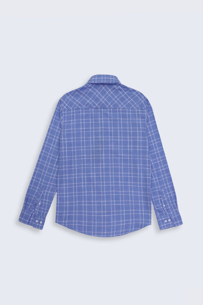 Sky Regular Fit Checkered Casual Shirt Men Casual Shirt Fall 2024 COUGAR- (Men Fall 2024)   