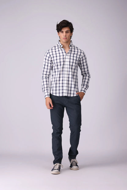 Regular Fit Checkered Casual Shirt