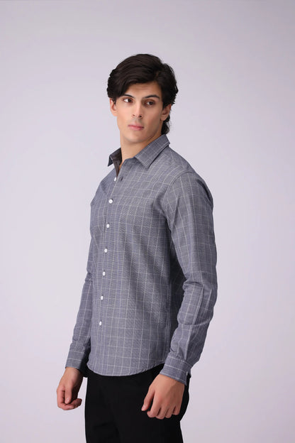 Regular Fit Checkered Casual Shirt