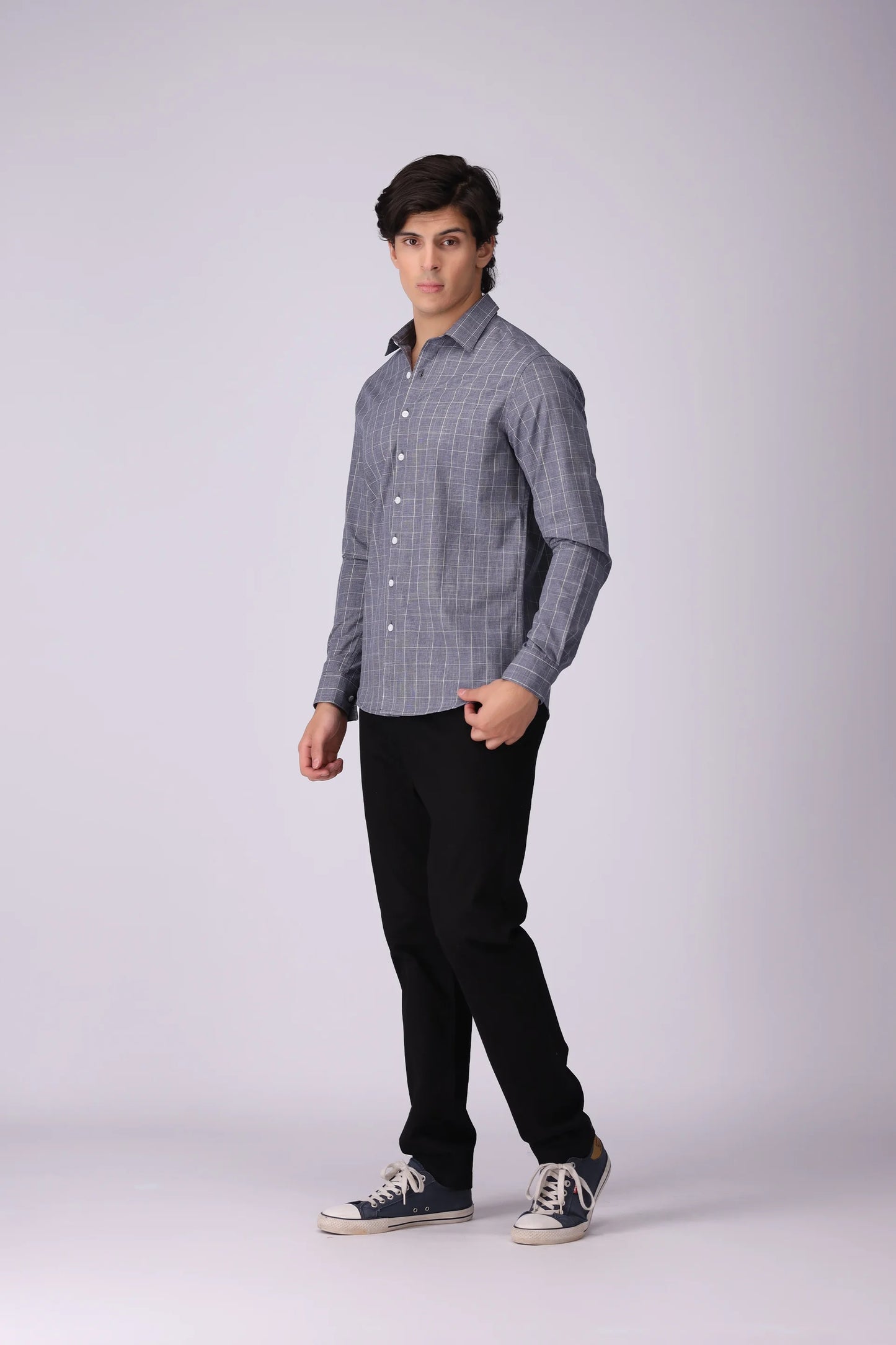 Regular Fit Checkered Casual Shirt