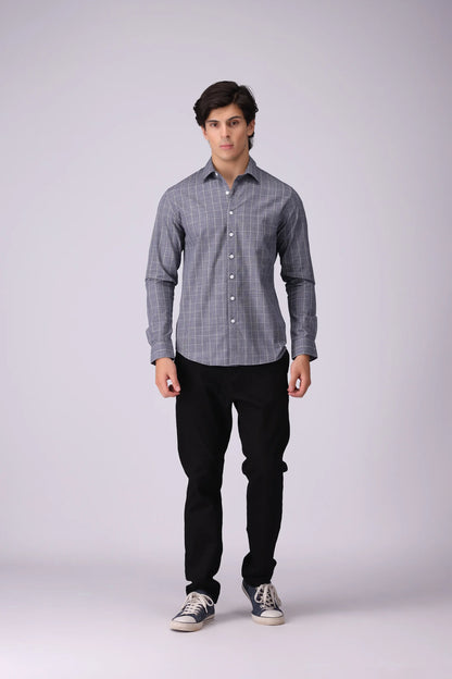 Regular Fit Checkered Casual Shirt