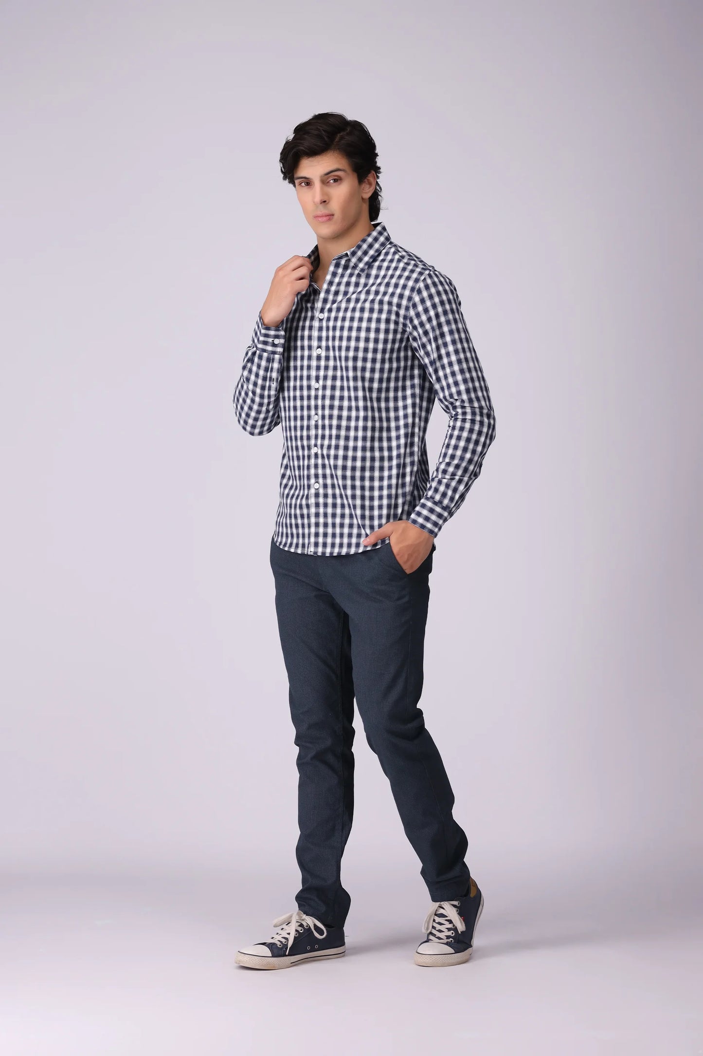 Regular Fit Checkered Casual Shirt