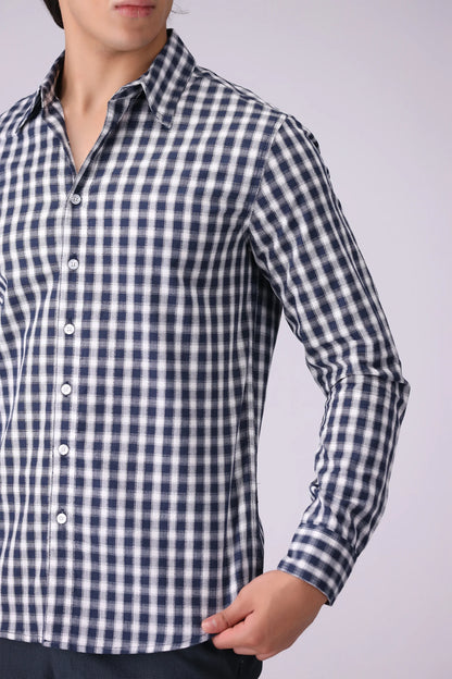 Regular Fit Checkered Casual Shirt