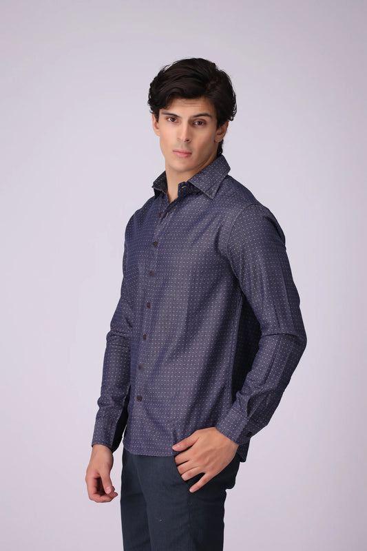 Regular Fit Button Down Shirt Men Shirt COUGAR (S V-1 2025) S Navy Men