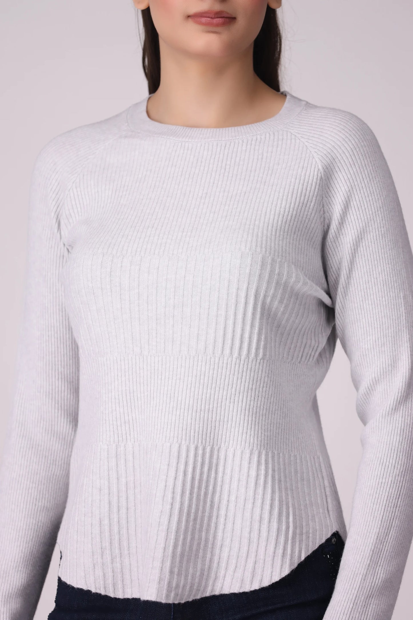 Knitted Raglan Sweater Women China-Sweater Winter 2024 Knit Story COUGAR- (Women Winter 2024)