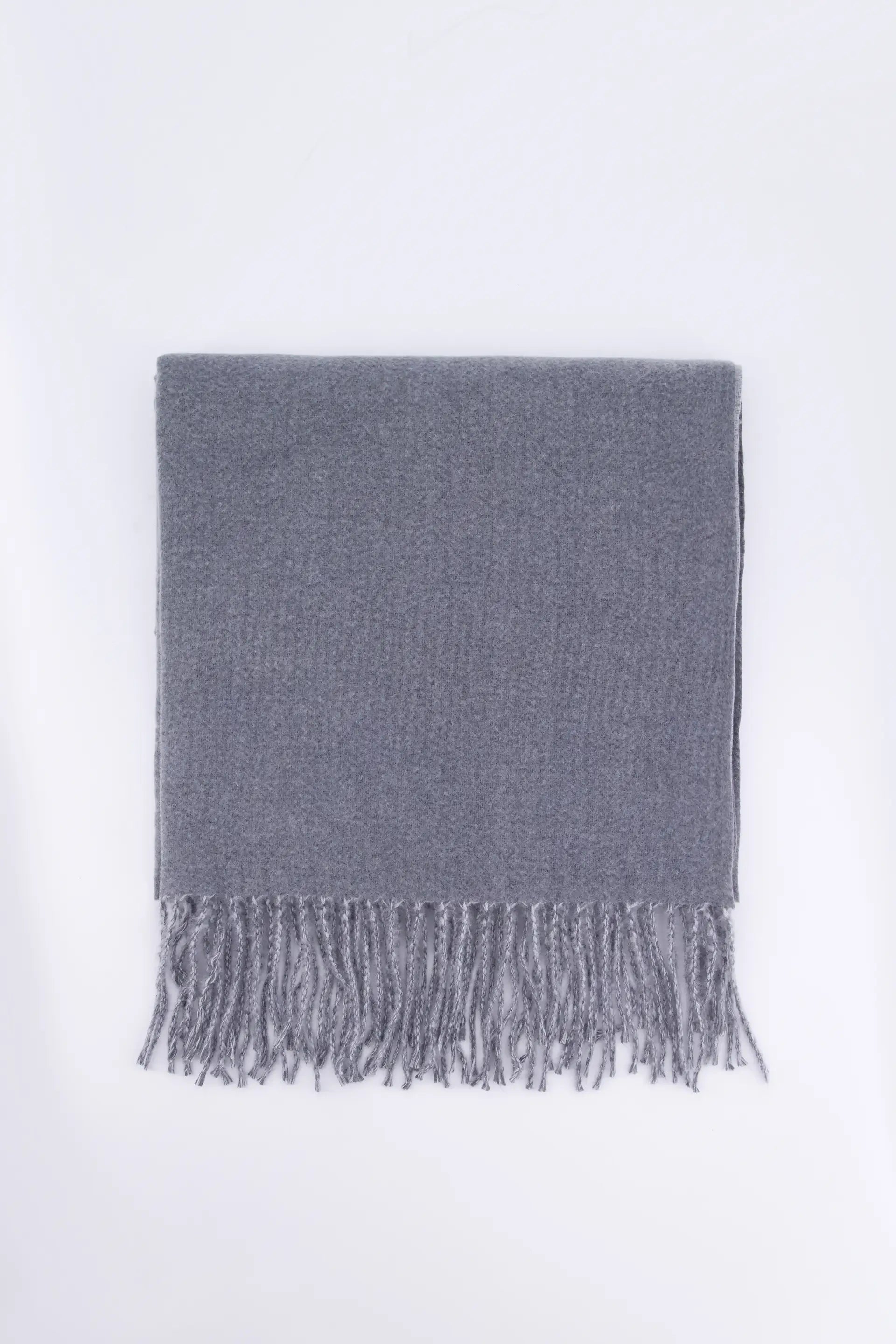 Basic Fringed Scarf Women Shawl Winter 2024 Knit Story COUGAR C ( Winter 2024)