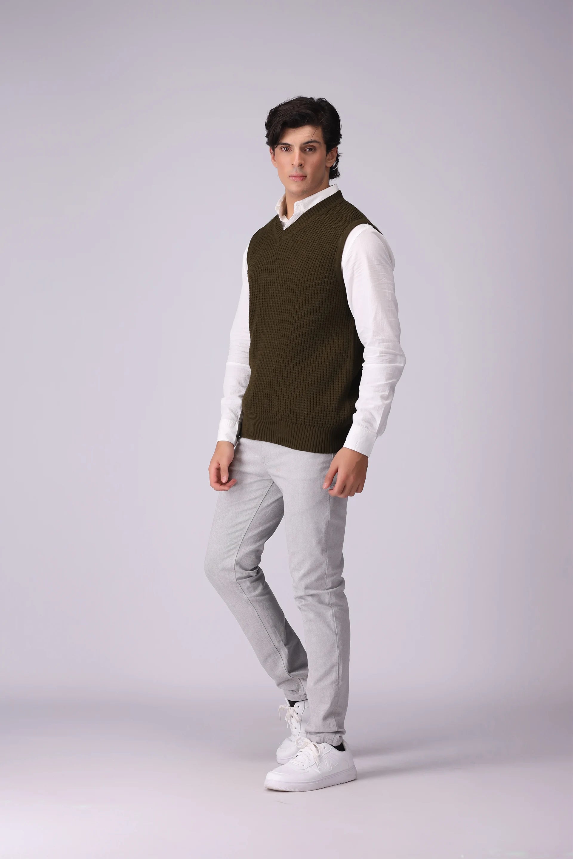 V-Neck Sweater Vest Men Sweater Winter 2024 COUGAR- (Men Winter 2024)   