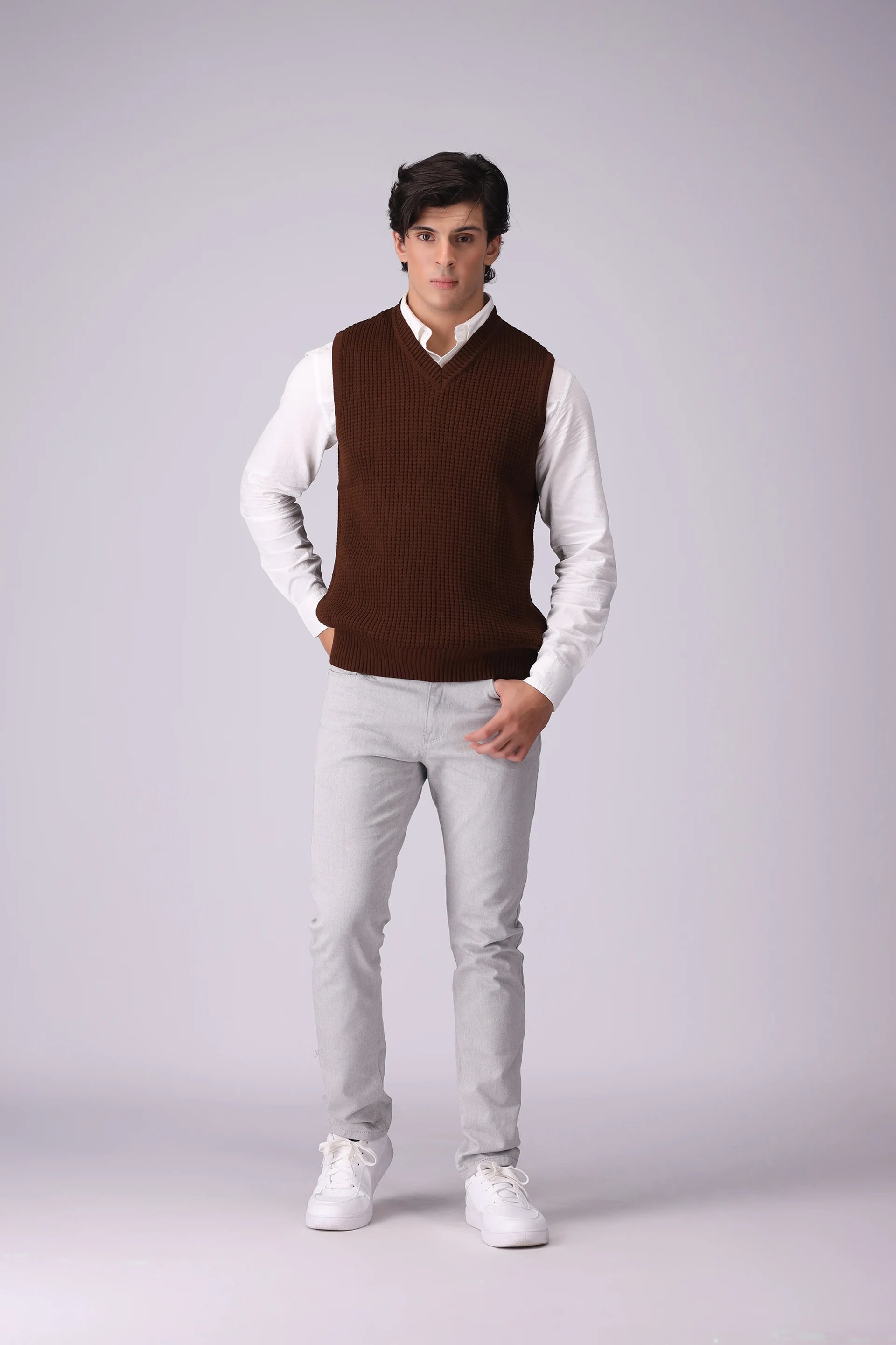 V-Neck Sweater Vest Men Sweater Winter 2024 COUGAR- (Men Winter 2024)   