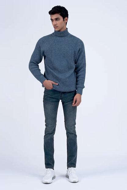 Buy Men s Blue Turtleneck Knitted Sweater Online from Cougar Cougar Clothing