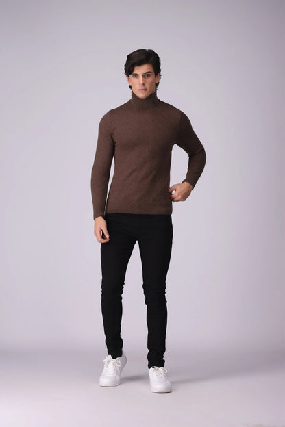 Turtleneck Plush Sweater Men Sweater Winter 2024 Knit Story COUGAR- (Men Winter 2024)   