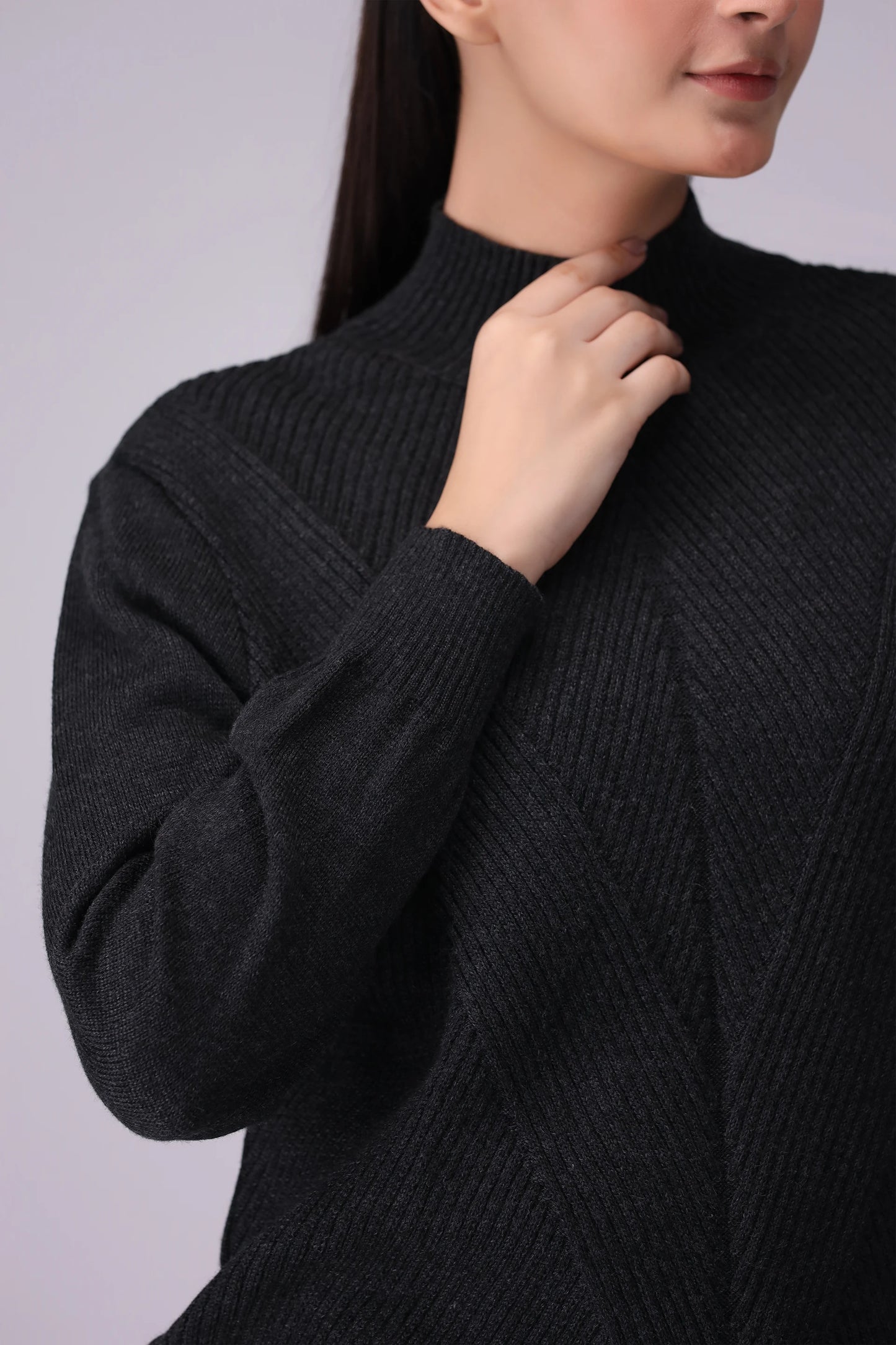 Mock Neck Sweater Women Sweater Winter 2024 Knit Story COUGAR- (Women Winter 2024)   