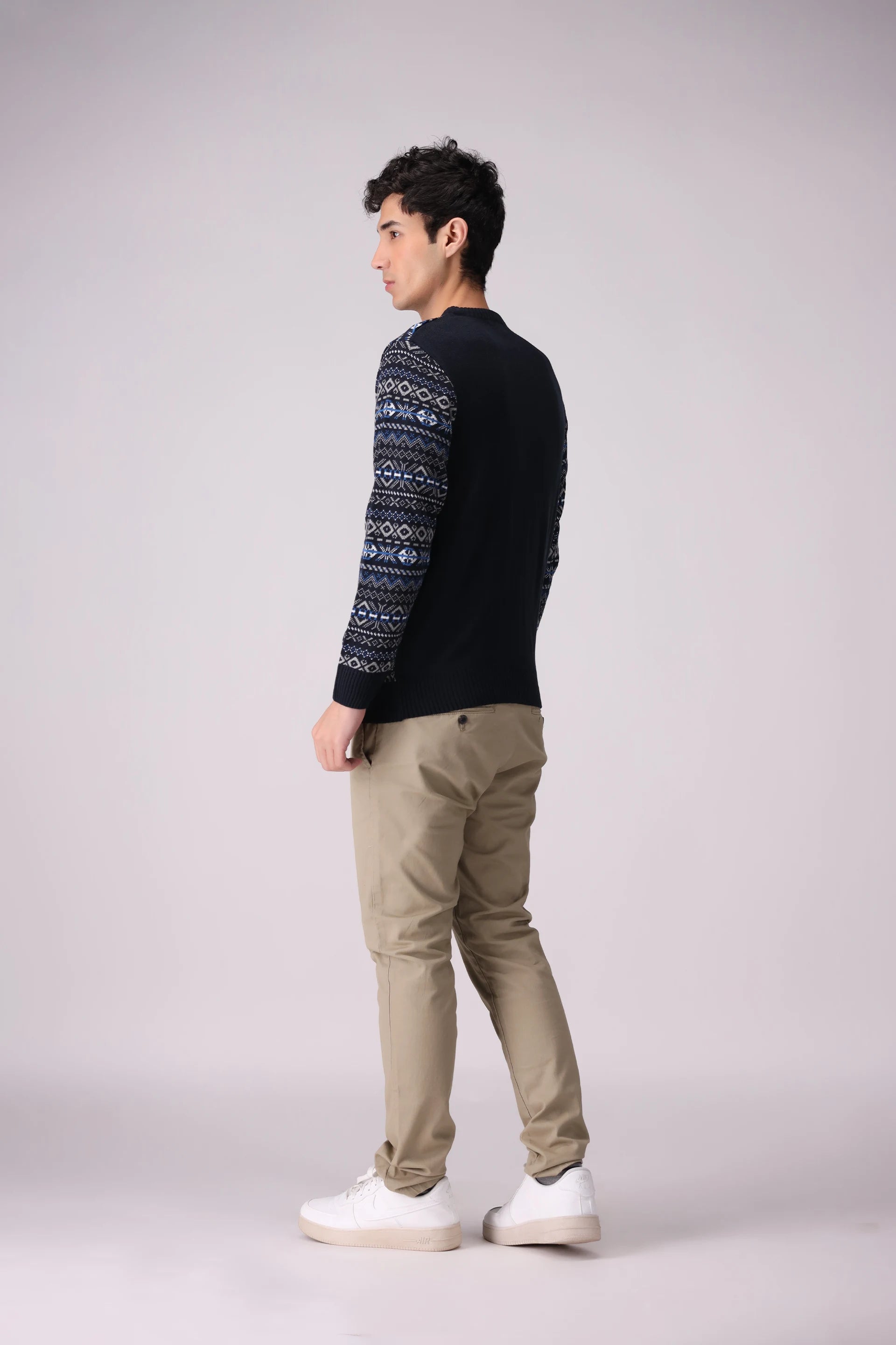 Crew Neck Sweater Men Sweater Winter 2024 Knit Story COUGAR- (Men Winter 2024)