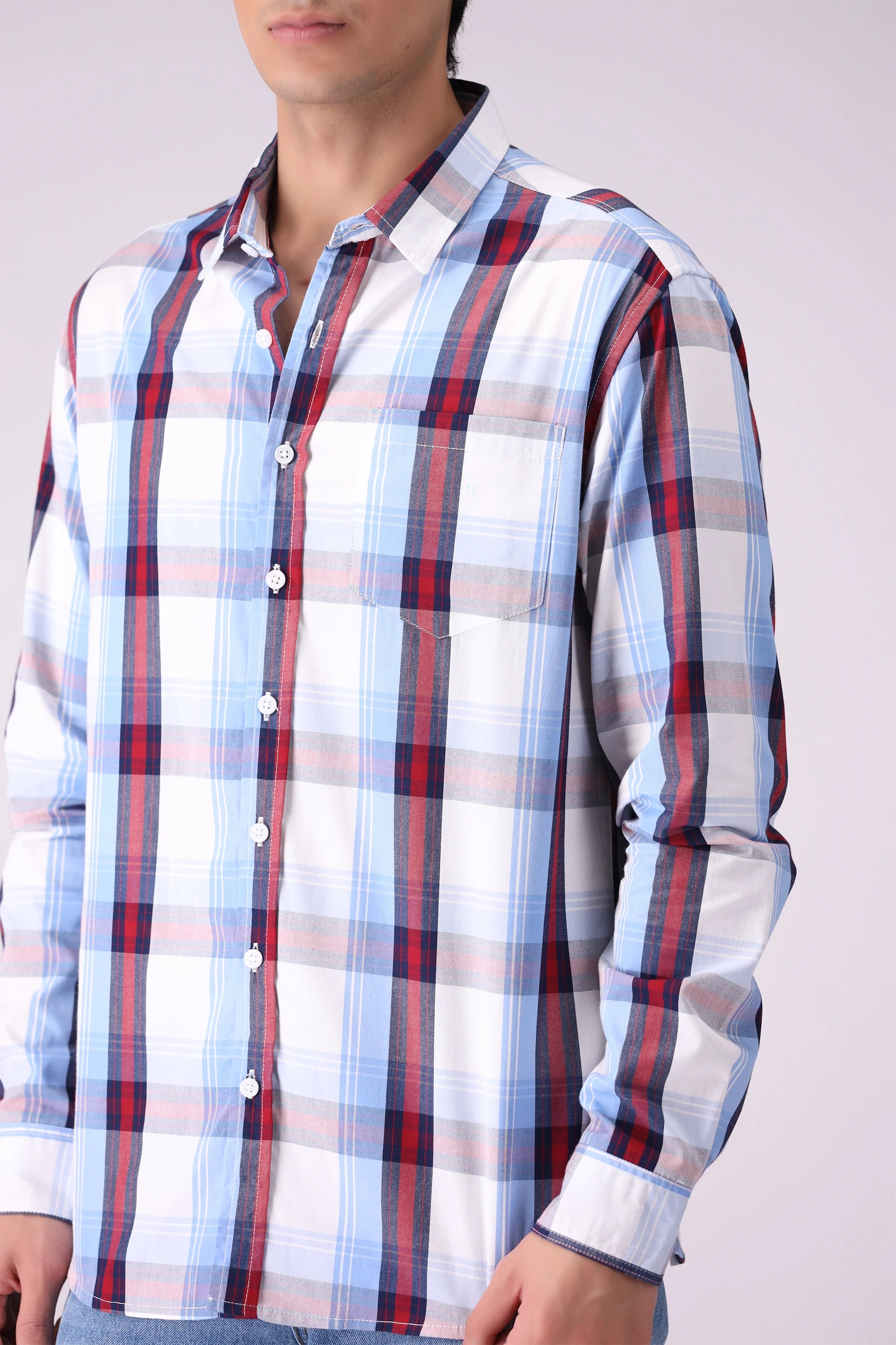 Regular Fit Checkered Shirt Men Shirt COUGAR (S V-1 2025)