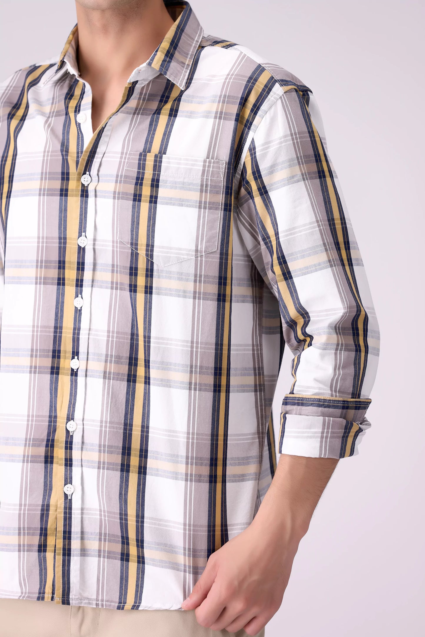 Regular Fit Checkered Shirt Men Shirt COUGAR (S V-1 2025)