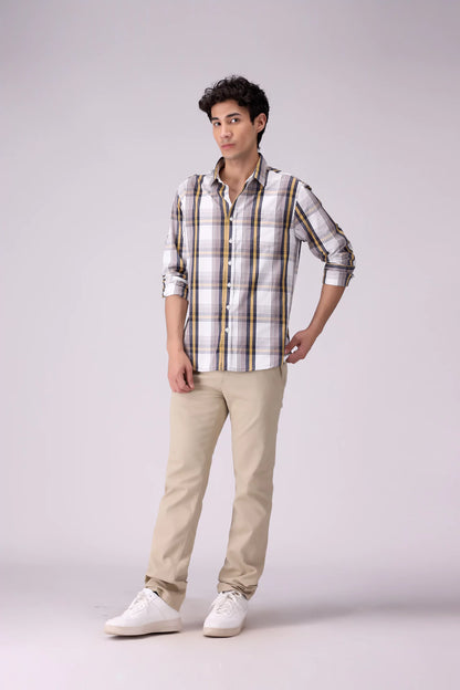 Regular Fit Checkered Shirt Men Shirt COUGAR (S V-1 2025)