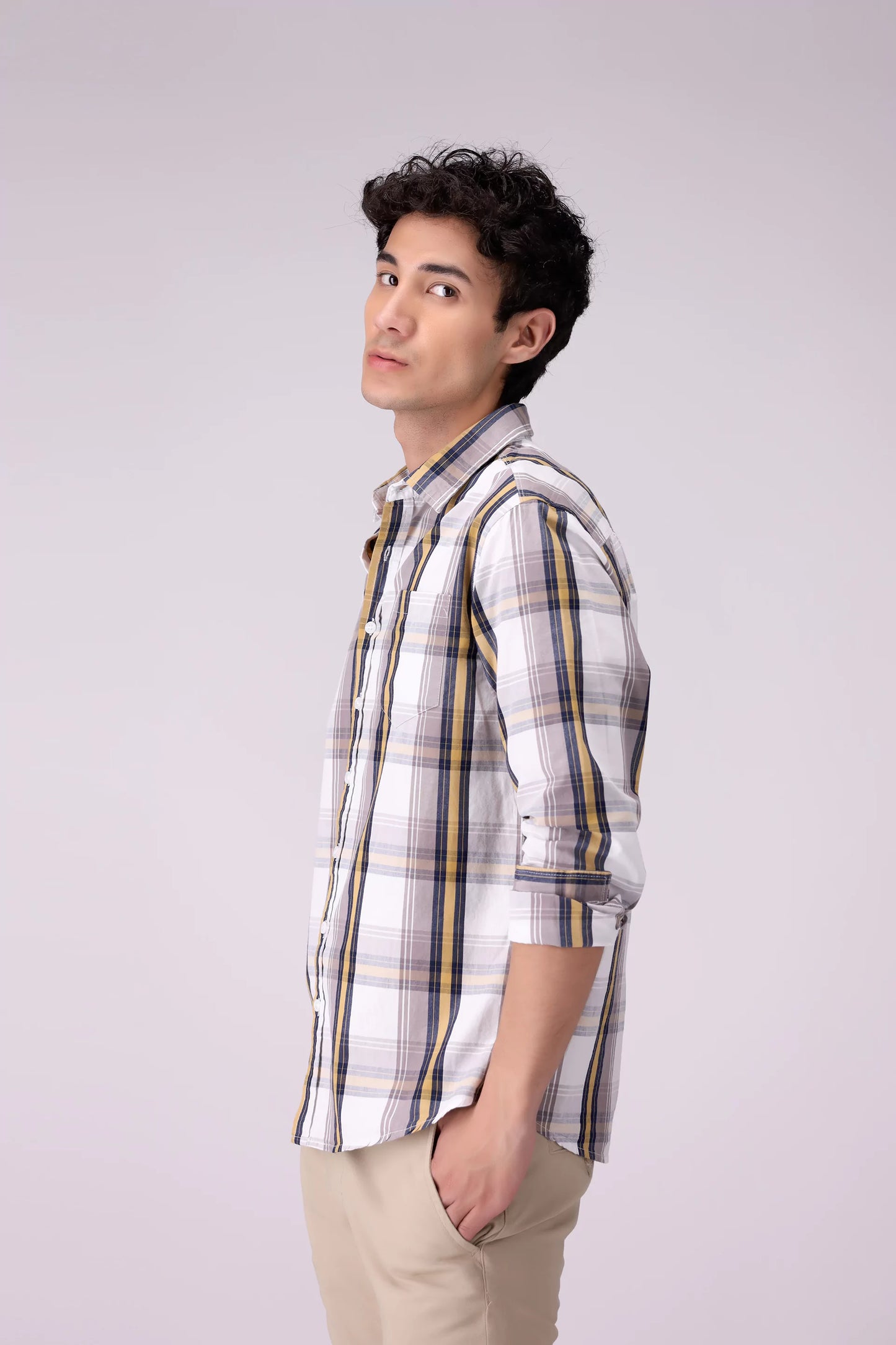 Regular Fit Checkered Shirt Men Shirt COUGAR (S V-1 2025)