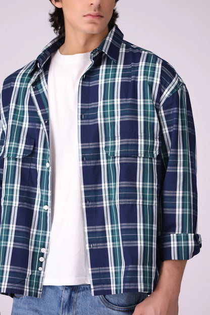 Box Fit Checkered Shirt Men Shirt COUGAR (S V-1 2025)