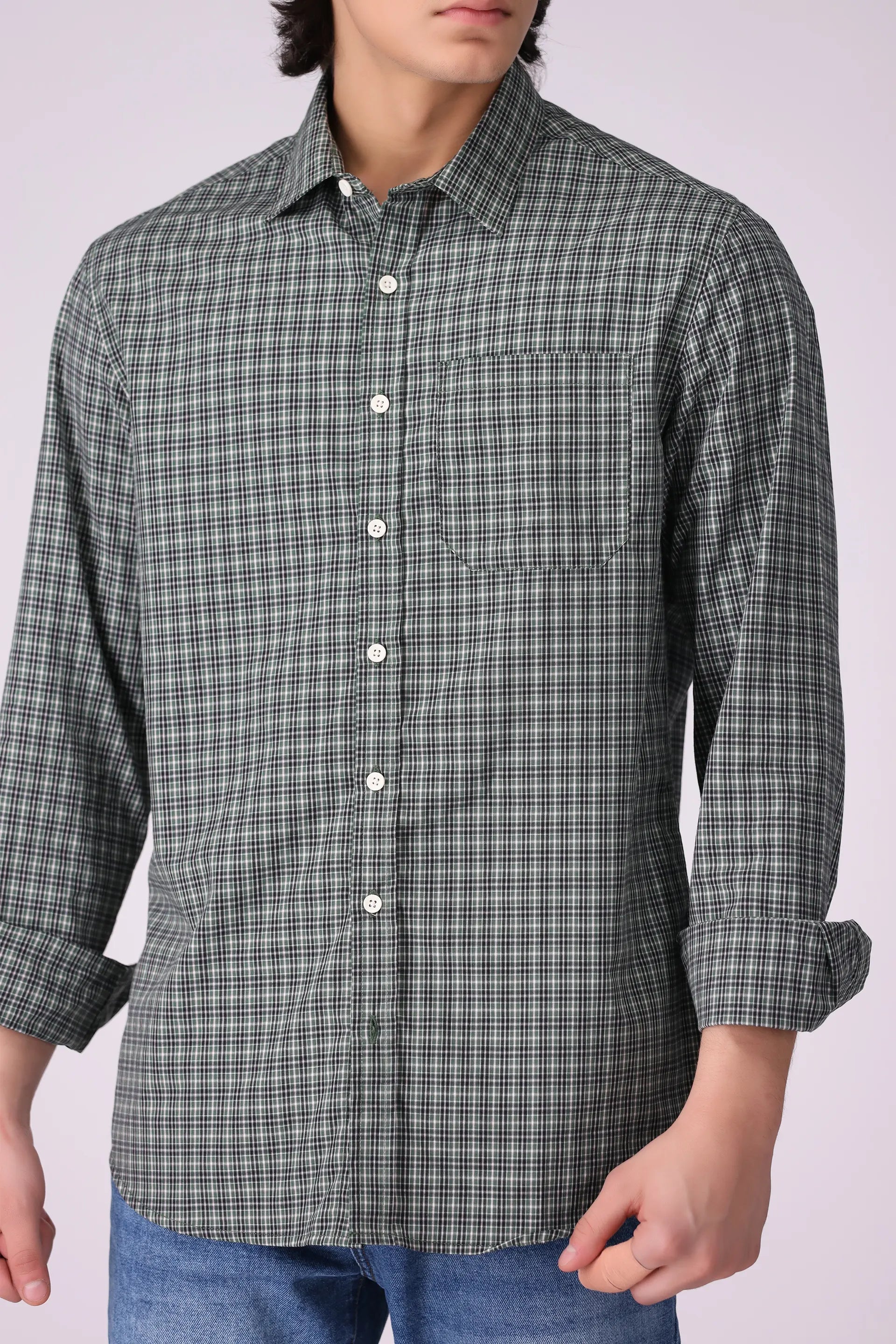 Regular Fit Graph Check Shirt Men Shirt COUGAR (S V-1 2025)