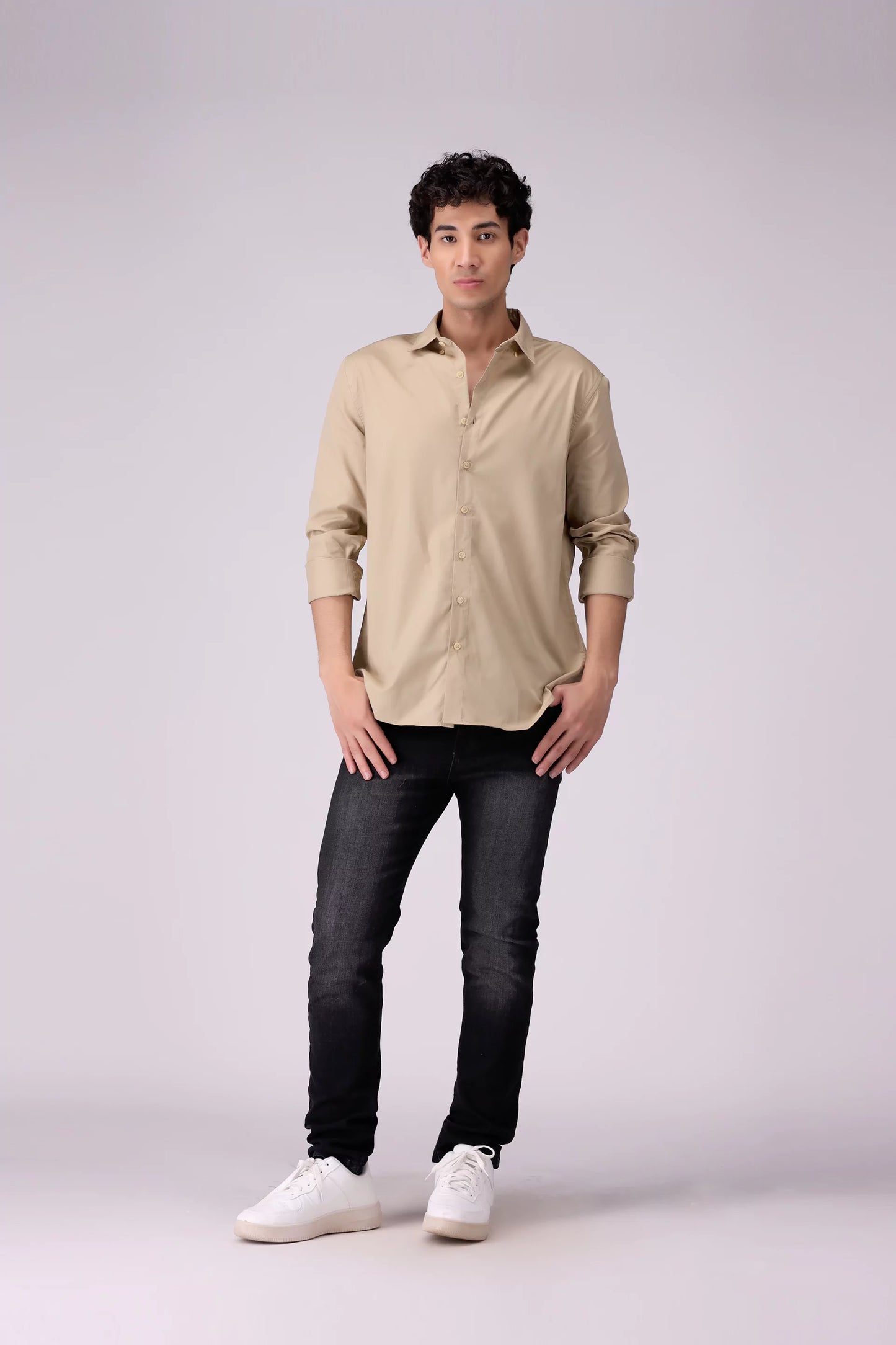 Basic Button-Down Shirt Men Shirt COUGAR (S V-1 2025)