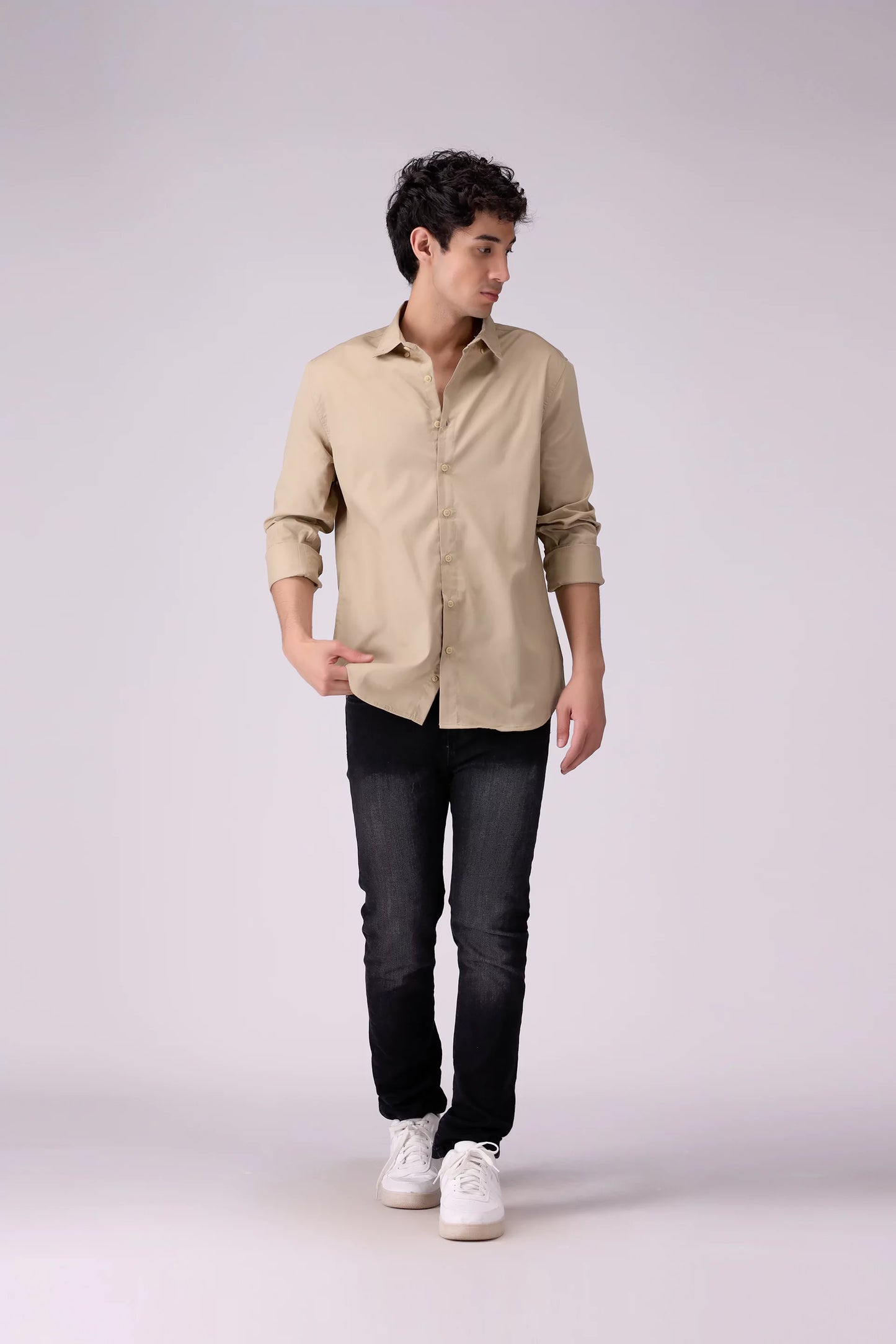 Basic Button-Down Shirt Men Shirt COUGAR (S V-1 2025)